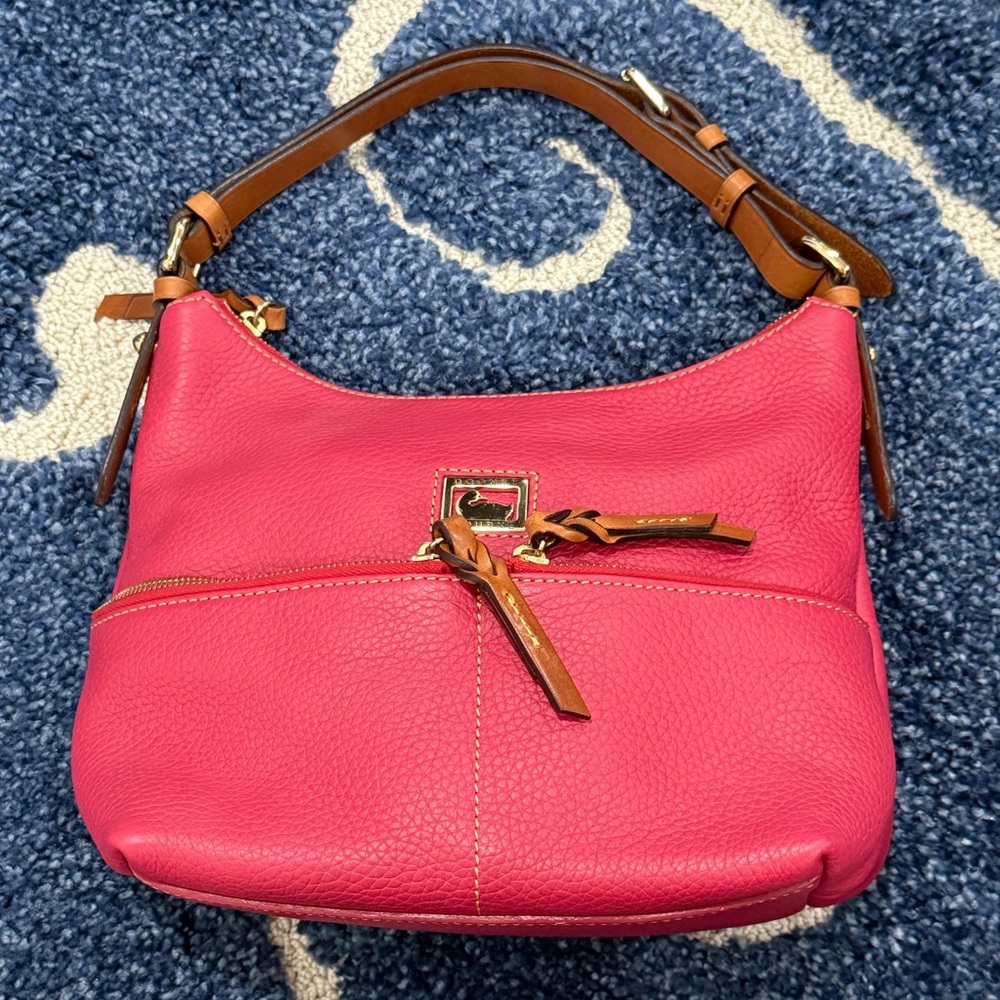 Dooney & Bourke Pink Leather Hobo Bag - Picture 8 of 9
